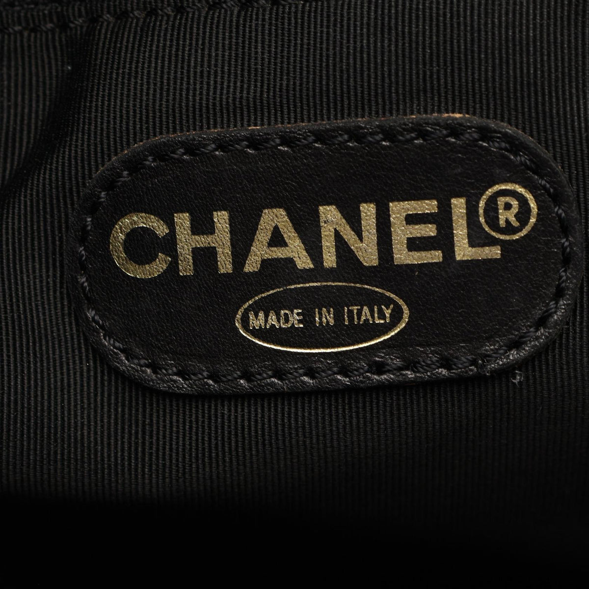 CHANEL Large CC Logo Caviar Skin Bag Black