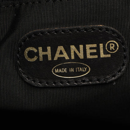 CHANEL Large CC Logo Caviar Skin Bag Black