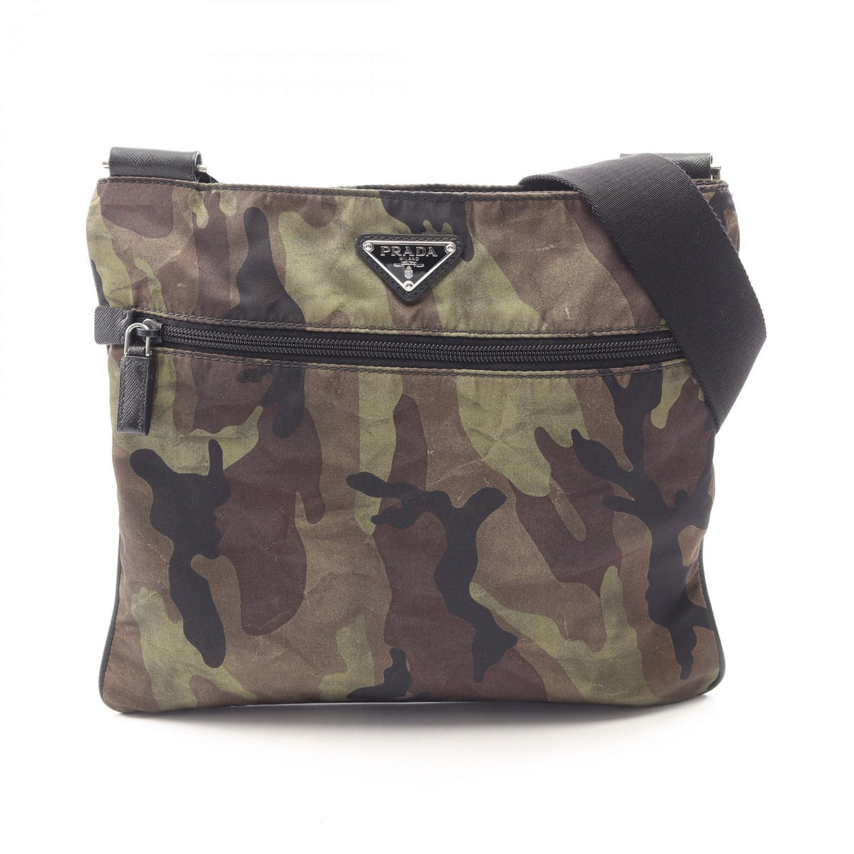 PRADA Tessuto Camouflage Nylon Bag Green