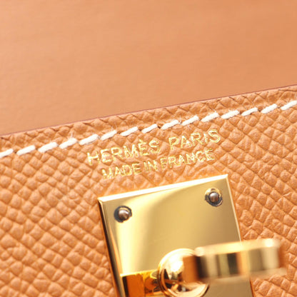 HERMES Mini Kelly 2-Way Bag Brown Epsom