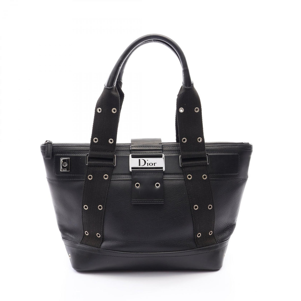 Dior Street Chic Black Leather Tote Bag