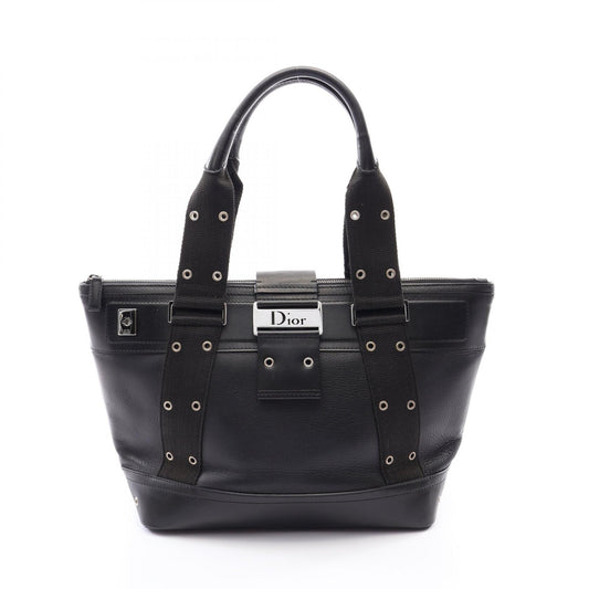 Dior Street Chic Black Leather Tote Bag
