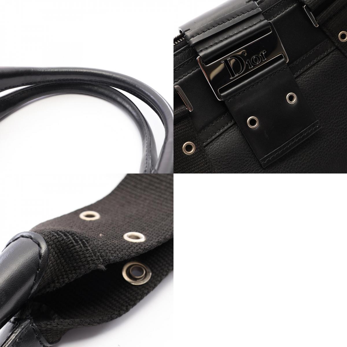 Dior Street Chic Black Leather Tote Bag