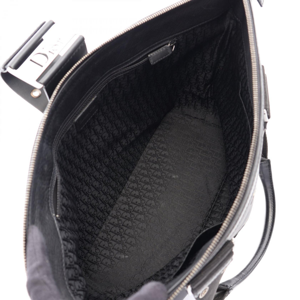 Dior Street Chic Black Leather Tote Bag