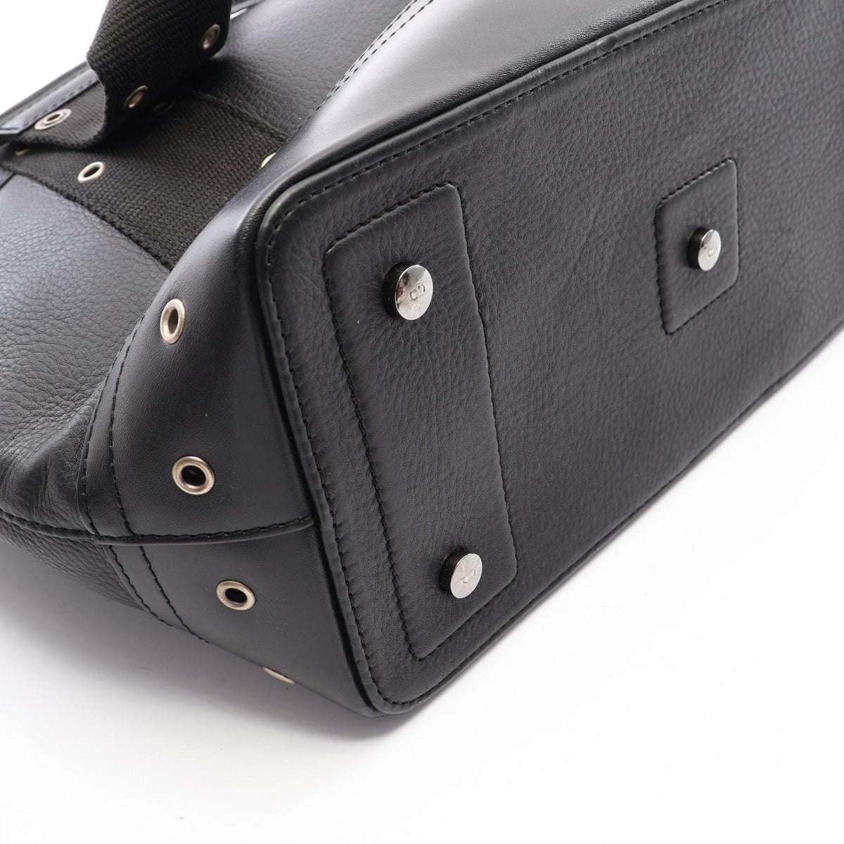Dior Street Chic Black Leather Tote Bag
