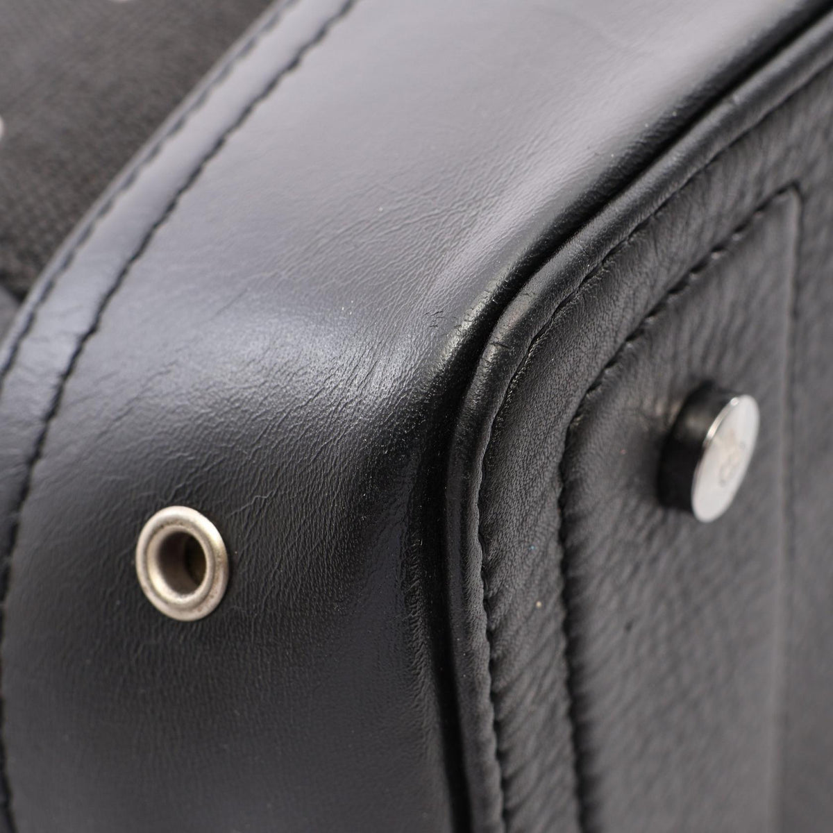 Dior Street Chic Black Leather Tote Bag