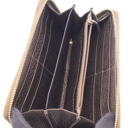 GUCCI Diamante Bamboo Canvas Zip Wallet