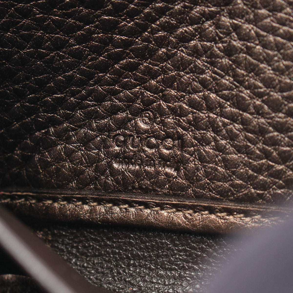 GUCCI Diamante Bamboo Canvas Zip Wallet