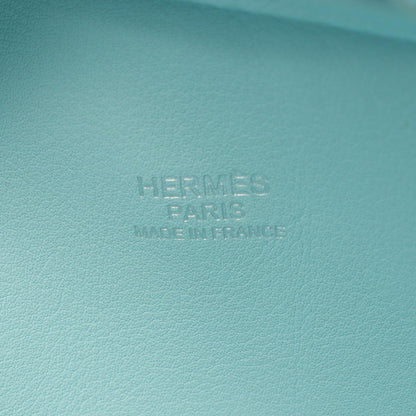 HERMES Plum 2 Mini Swift Blue Atoll Handbag