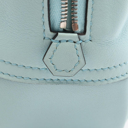 HERMES Plum 2 Mini Swift Blue Atoll Handbag