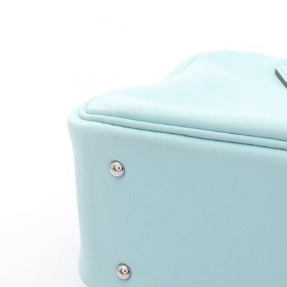 HERMES Plum 2 Mini Swift Blue Atoll Handbag
