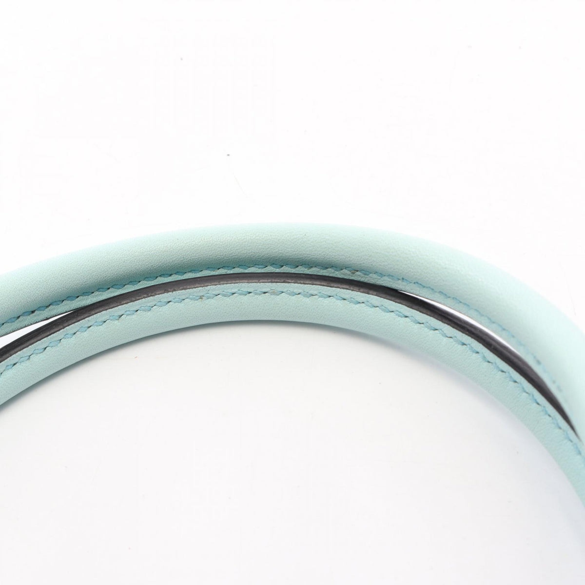 HERMES Plum 2 Mini Swift Blue Atoll Handbag