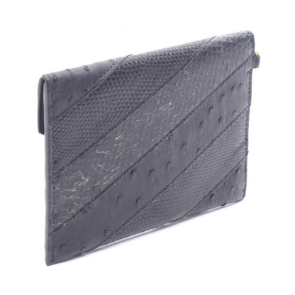 Miu Miu Madras Love Exotic Pouch Black