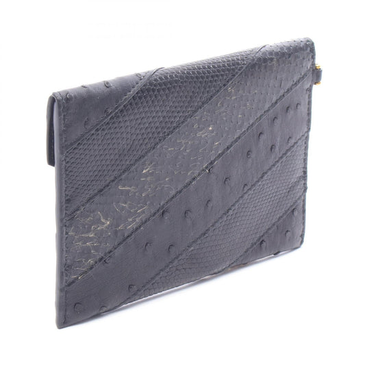 Miu Miu Madras Love Exotic Pouch Black
