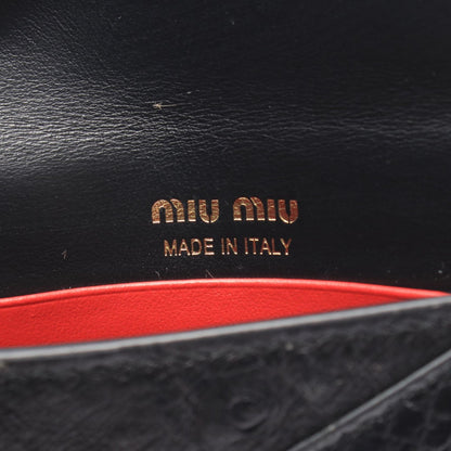 Miu Miu Madras Love Exotic Pouch Black