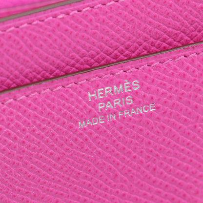 HERMES Constance Long Veau Wallet, Pink