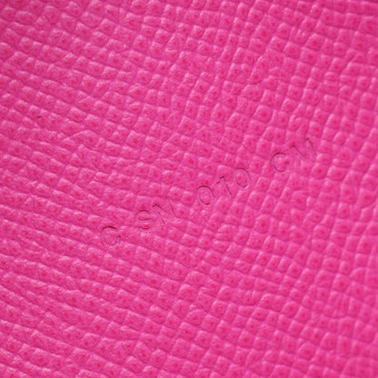 HERMES Constance Long Veau Wallet, Pink