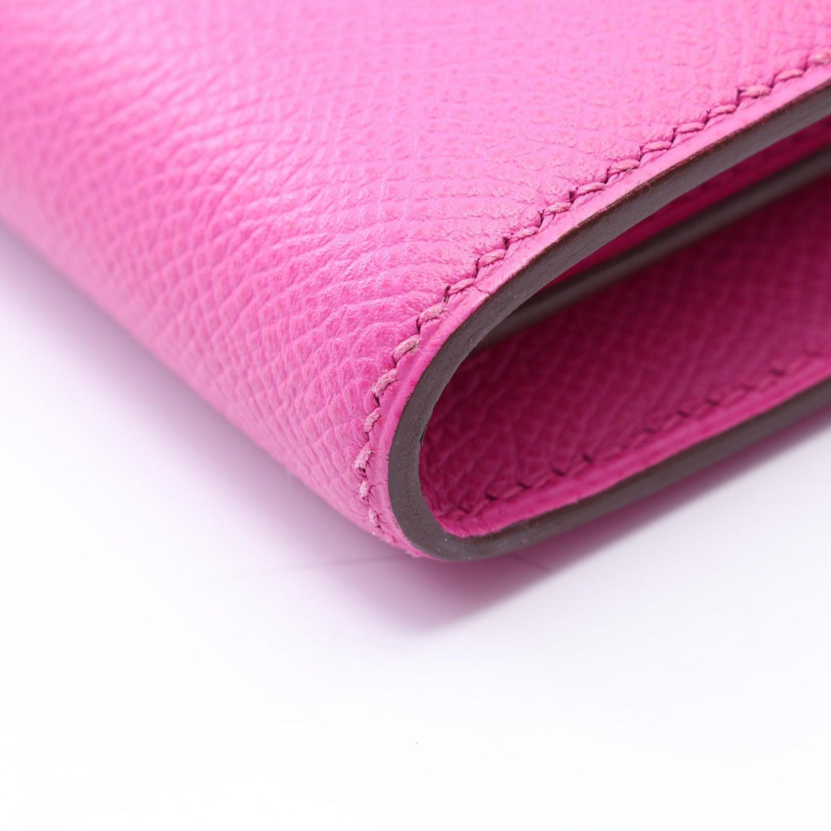 HERMES Constance Long Veau Wallet, Pink