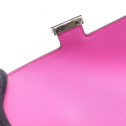 HERMES Constance Long Veau Wallet, Pink