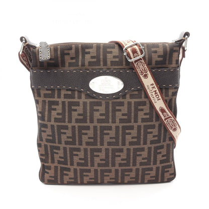 FENDI Selleria Zucca Canvas Shoulder Bag
