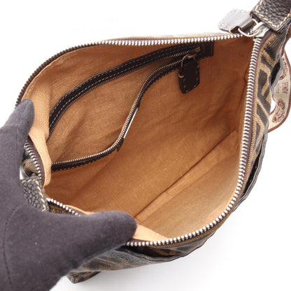 FENDI Selleria Zucca Canvas Shoulder Bag
