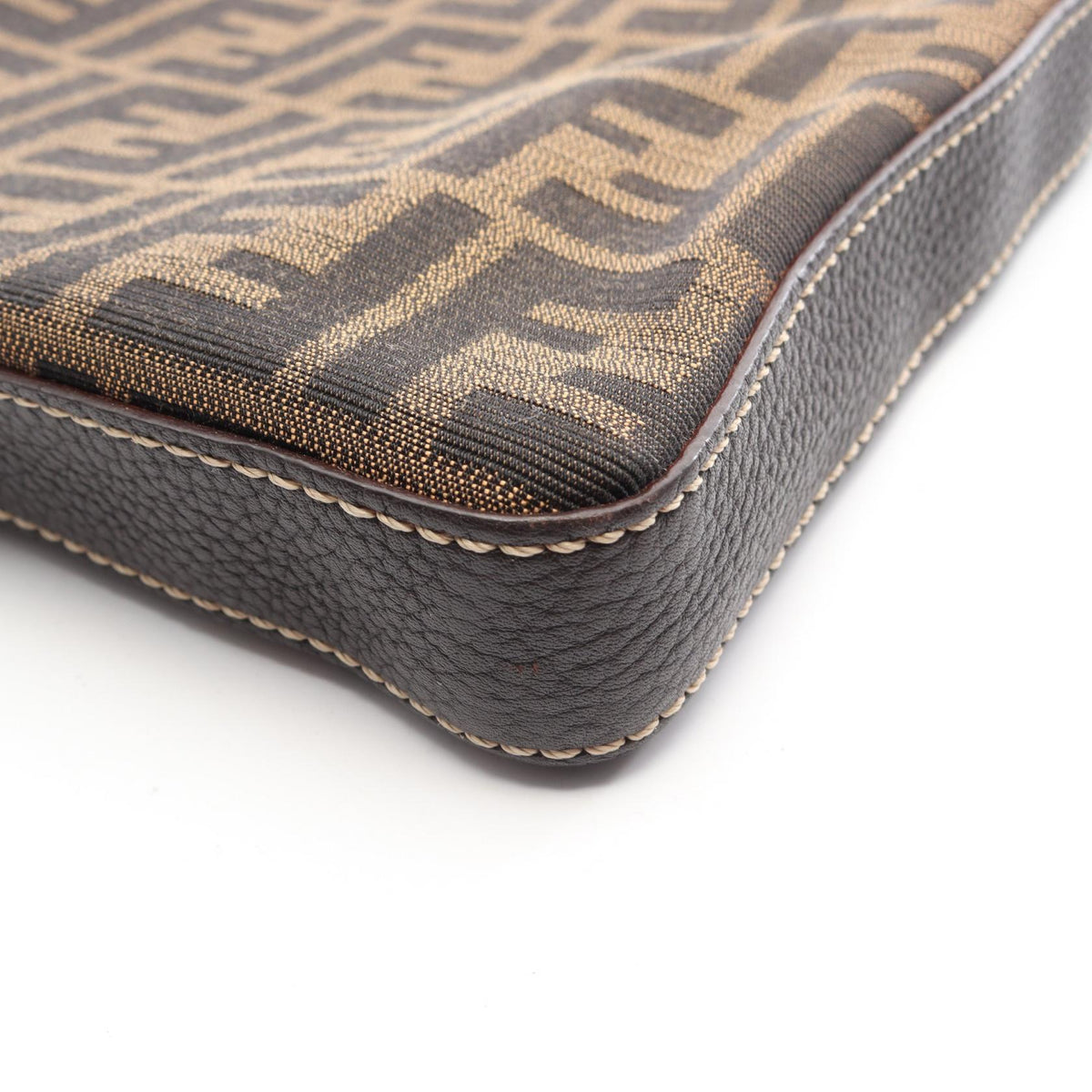 FENDI Selleria Zucca Canvas Shoulder Bag