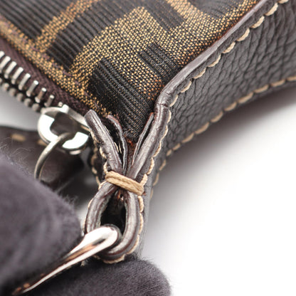 FENDI Selleria Zucca Canvas Shoulder Bag