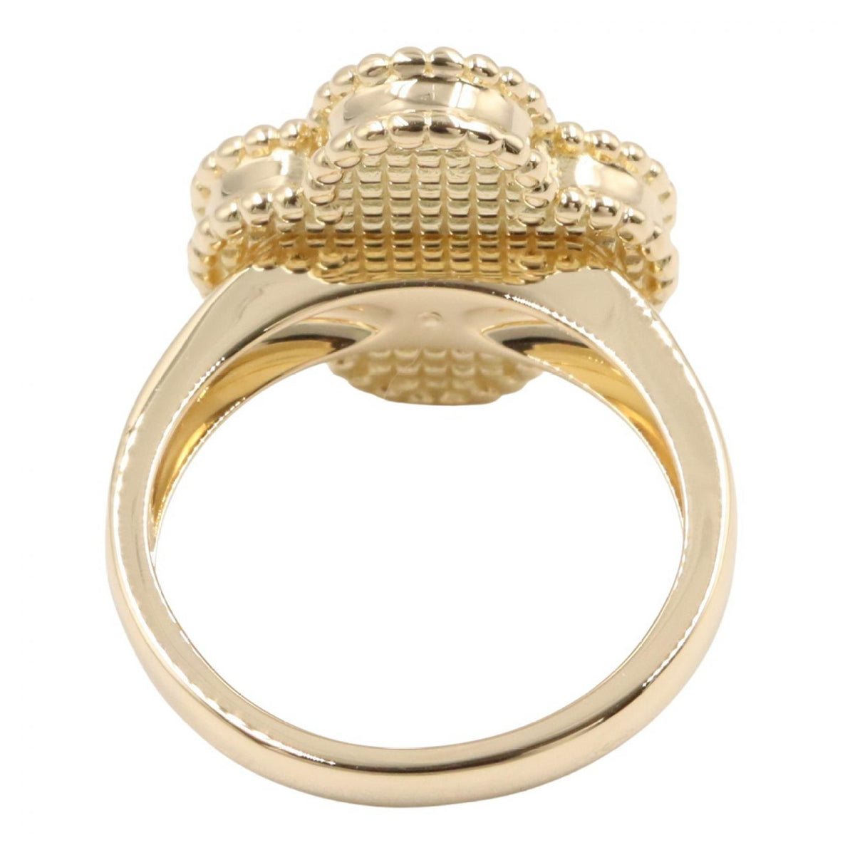 Van Cleef & Arpels Vintage Alhambra Onyx Gold Ring Size JP 7