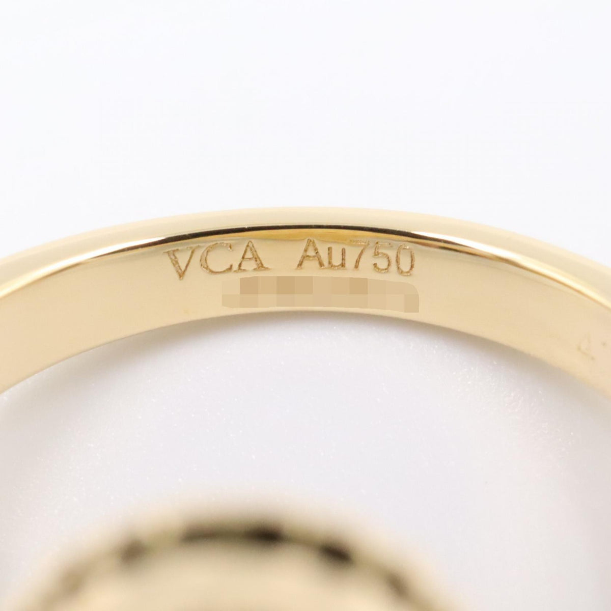 Van Cleef & Arpels Vintage Alhambra Onyx Gold Ring Size JP 7