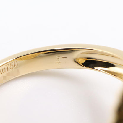 Van Cleef & Arpels Vintage Alhambra Onyx Gold Ring Size JP 7