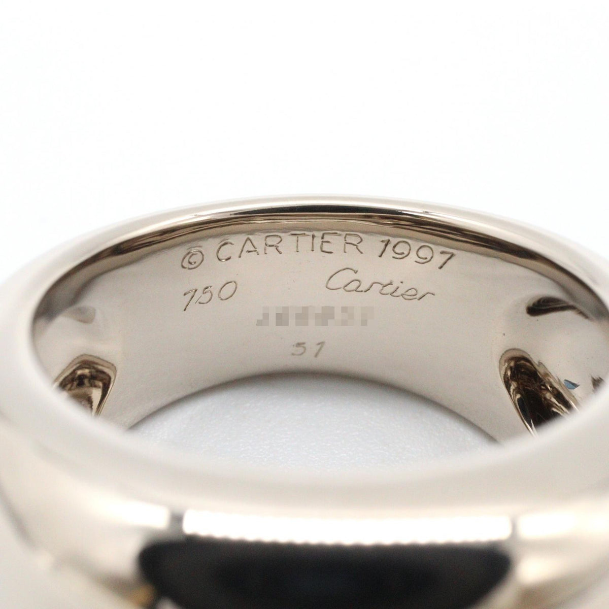 CARTIER Nouvelle Vague K18WG White Gold Ring Size JP 10