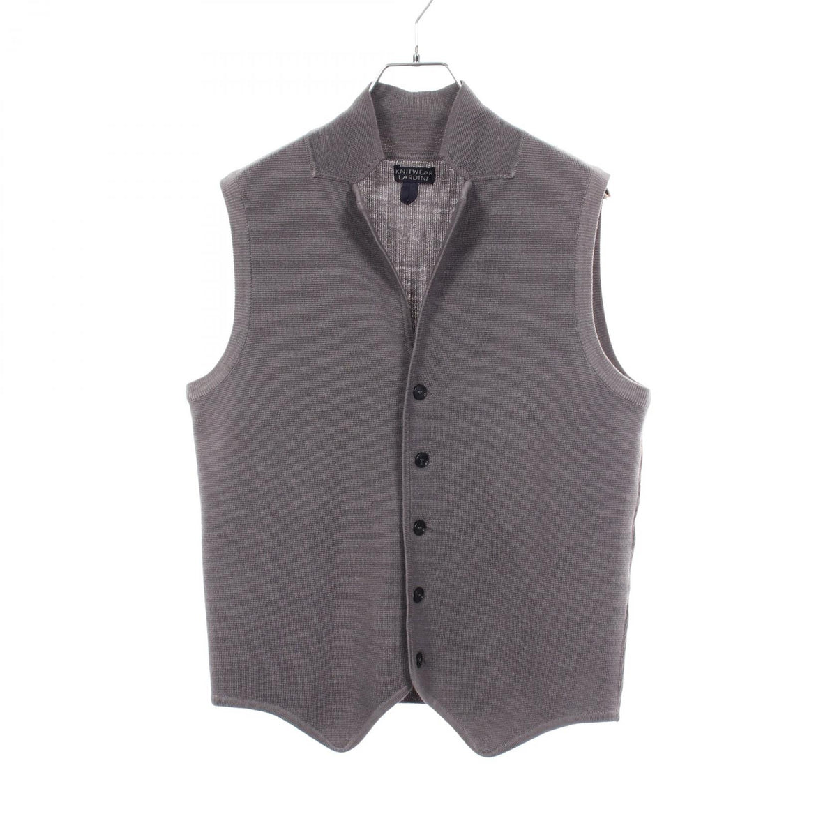 LARDINI Gray Knit Wool Vest Size 48
