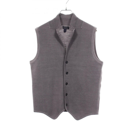 LARDINI Gray Knit Wool Vest Size 48