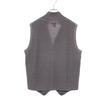 LARDINI Gray Knit Wool Vest Size 48