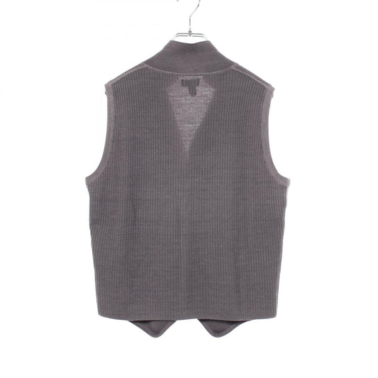 LARDINI Gray Knit Wool Vest Size 48