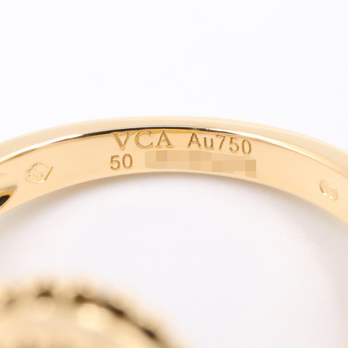 Van Cleef & Arpels Vintage Alhambra Gold Ring Size JP 9.5