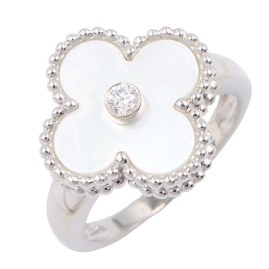 Van Cleef & Arpels Vintage Alhambra Pearl Ring Size JP 10.5