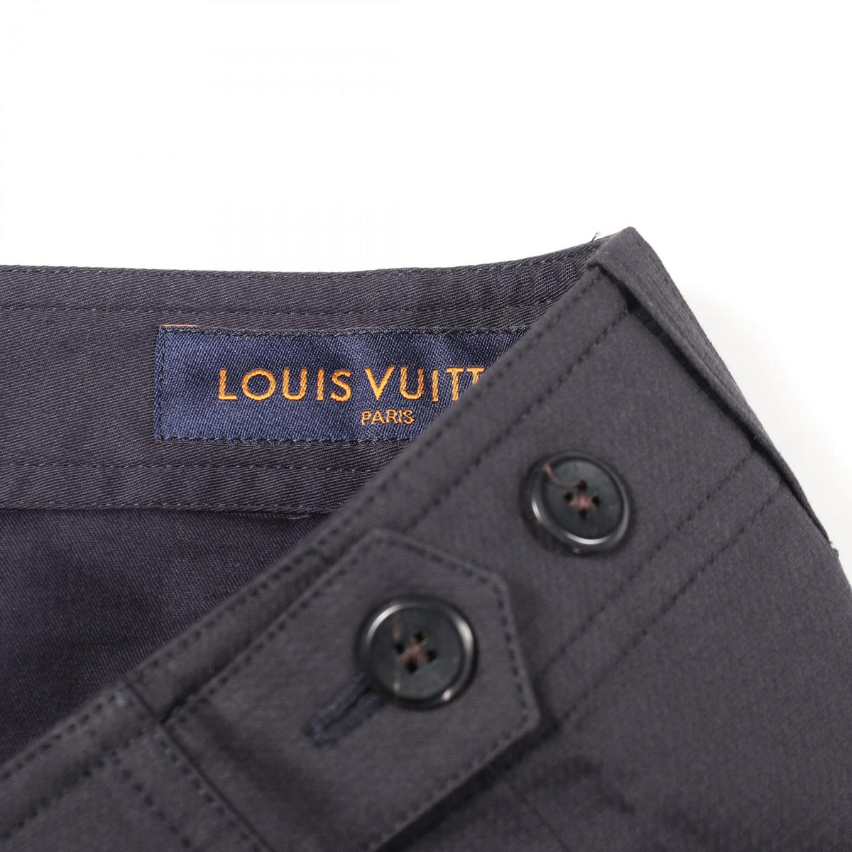 LOUIS VUITTON Logo Embroidered Cotton Cargo Pants Size 46