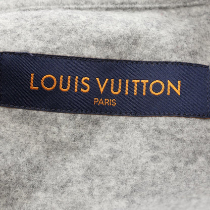 LOUIS VUITTON Plastron Shirt Jacket w/ Sash Gray Size XXL