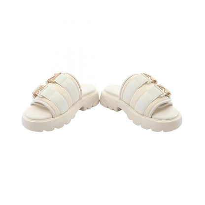 BOTTEGA VENETA Flash Ivory Nylon Leather Sandals Size 36