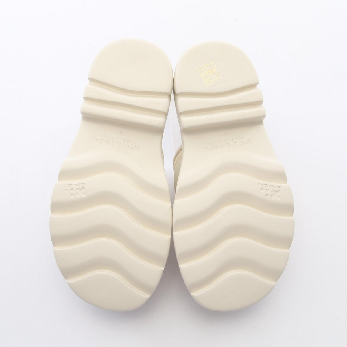 BOTTEGA VENETA Flash Ivory Nylon Leather Sandals Size 36