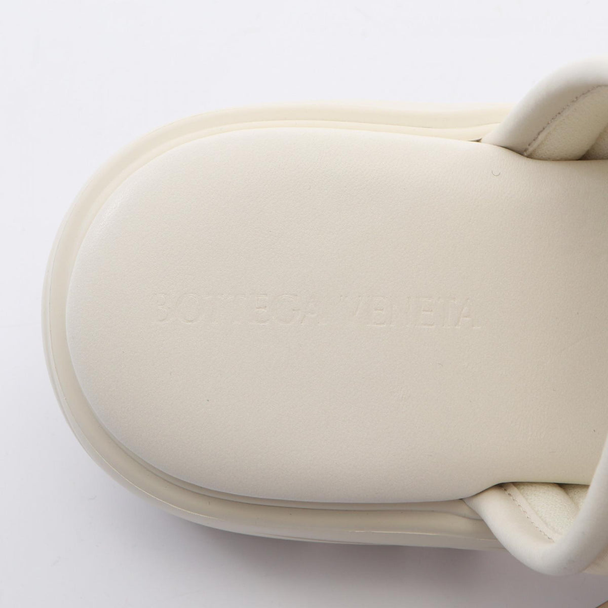 BOTTEGA VENETA Flash Ivory Nylon Leather Sandals Size 36