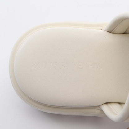 BOTTEGA VENETA Flash Ivory Nylon Leather Sandals Size 36