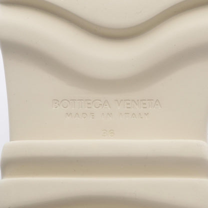 BOTTEGA VENETA Flash Ivory Nylon Leather Sandals Size 36