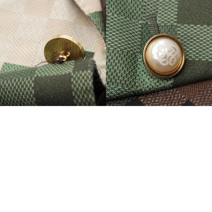 LOUIS VUITTON Damoflage Cotton Blazer Green Size 48