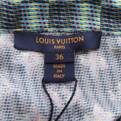 LOUIS VUITTON Monogram LV Pop Silk Long Sleeve Shirt Size 36