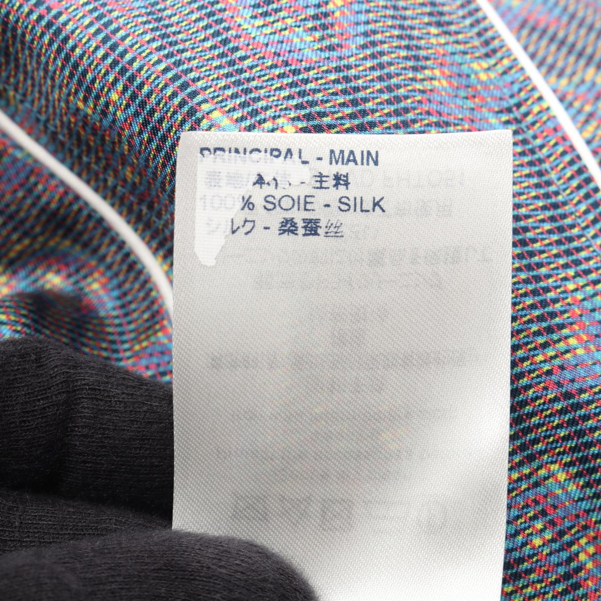 LOUIS VUITTON Monogram LV Pop Silk Long Sleeve Shirt Size 36