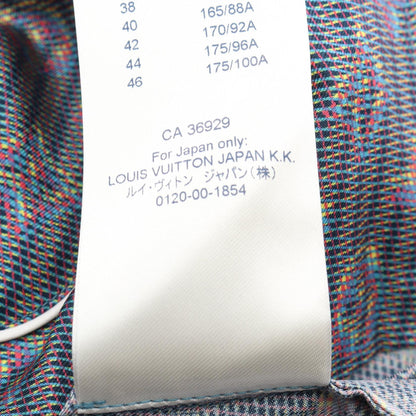 LOUIS VUITTON Monogram LV Pop Silk Long Sleeve Shirt Size 36