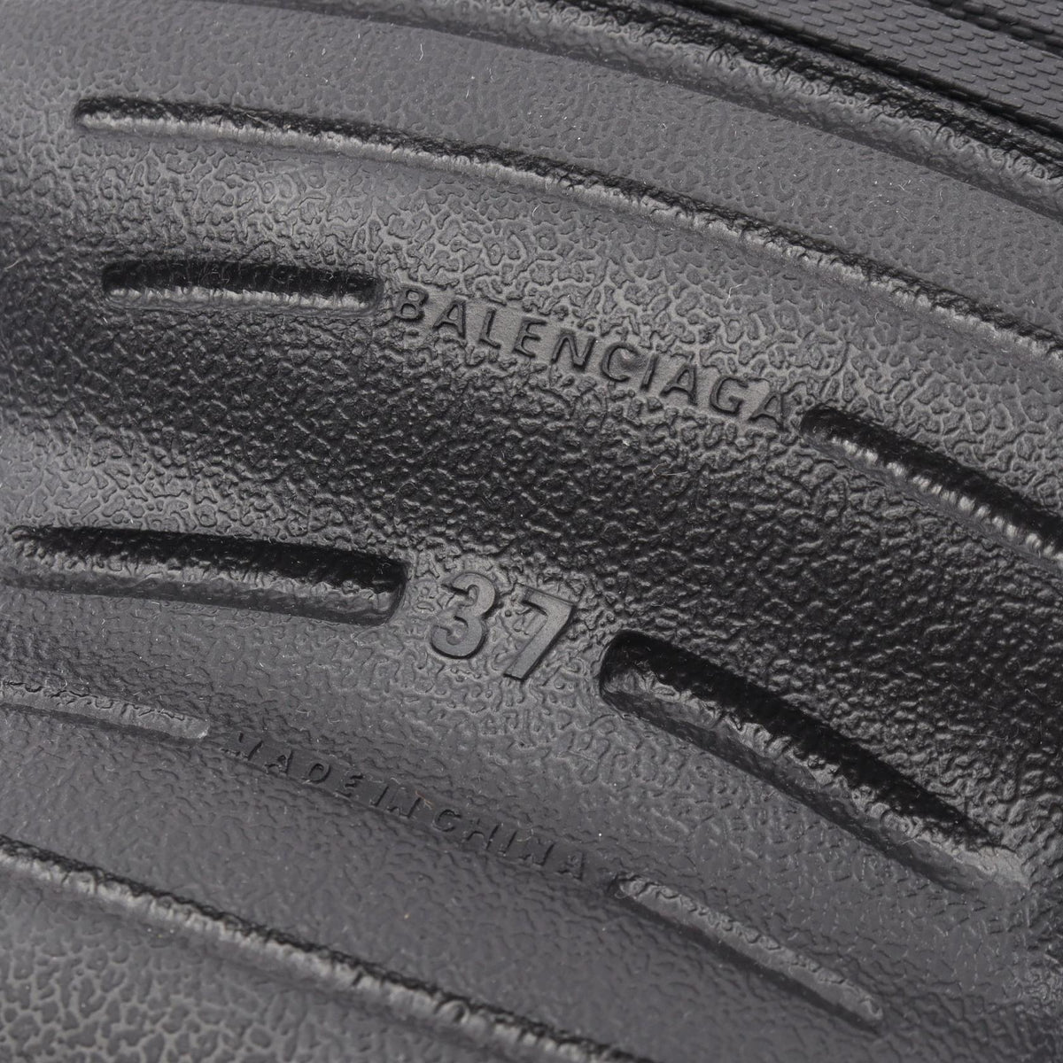 BALENCIAGA HD Black Rubber Sneakers Size 37