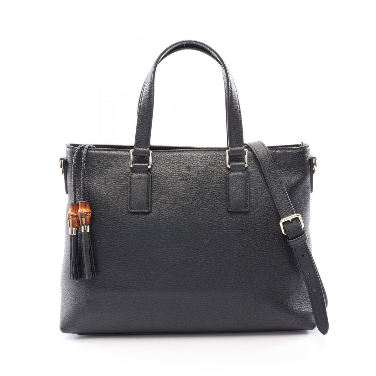 GUCCI Bamboo Tassel 2-Way Bag Black
